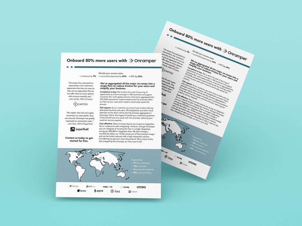 One Page Sales&nbsp;Sheet